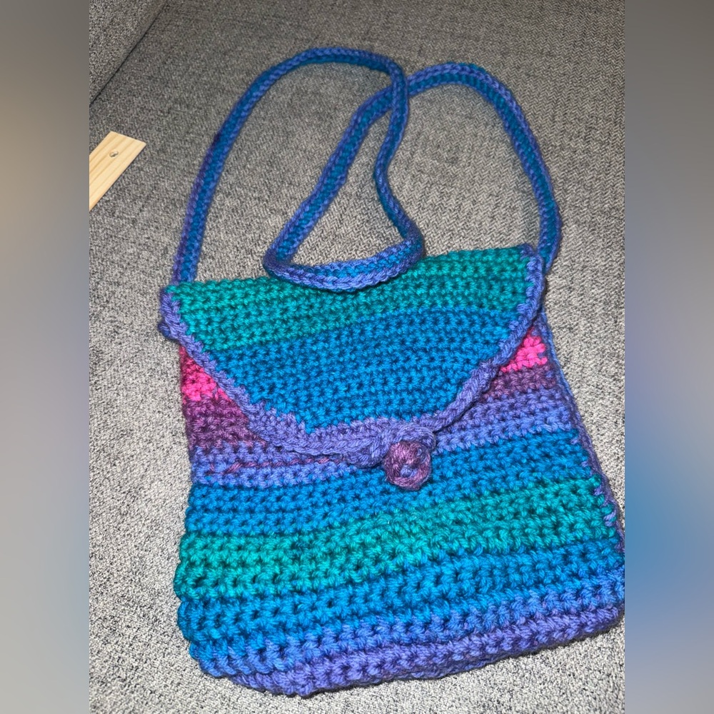 Multicolor Crochet Shoulder Bag